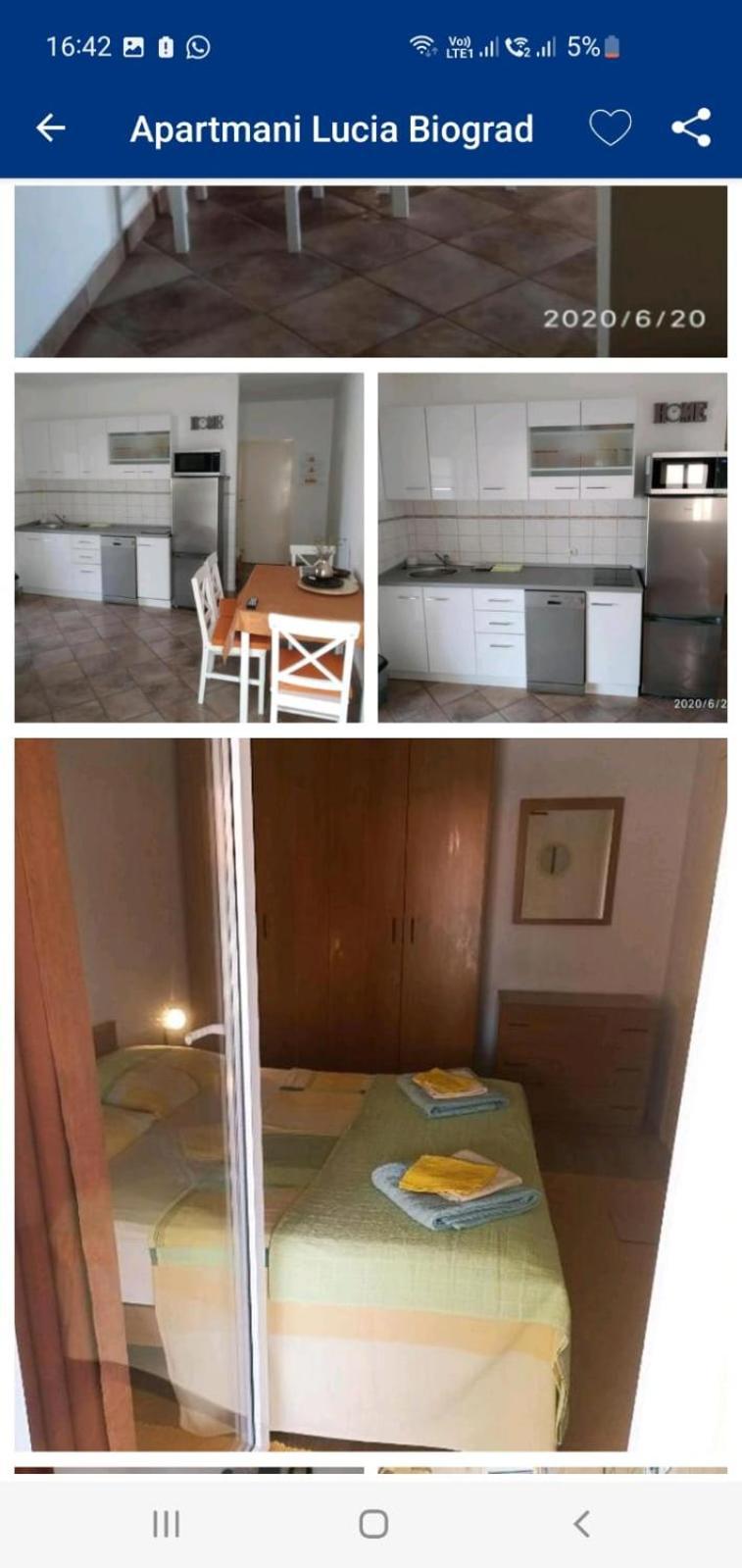 Apartmani Lucia Biograd Біоград-на-Мору Екстер'єр фото